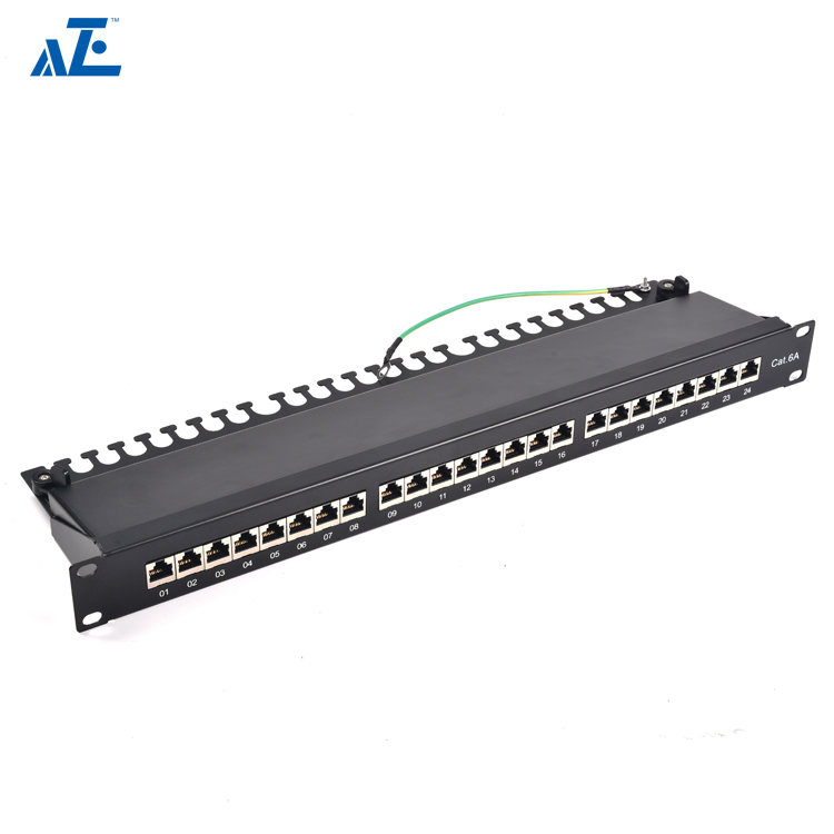 1u 24 Port Cat6a Shielded Ftp Patch Panel Aze 9004